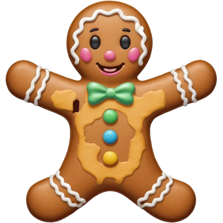 A gingerbread similar to the one on the cover of Melanie Martinez's song "Gingerbread Man". emoji
