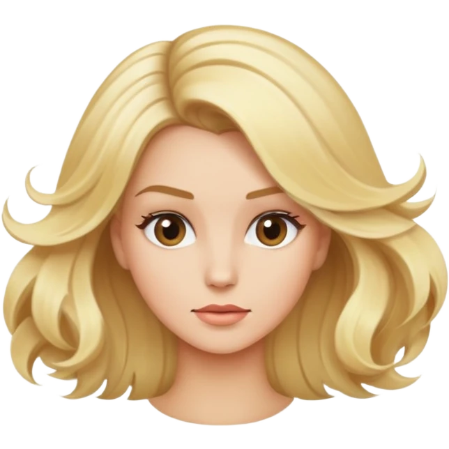 blonde with blow out hair emoji