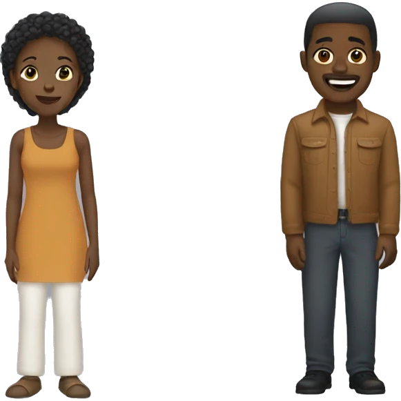Black woman , white man emoji  emoji