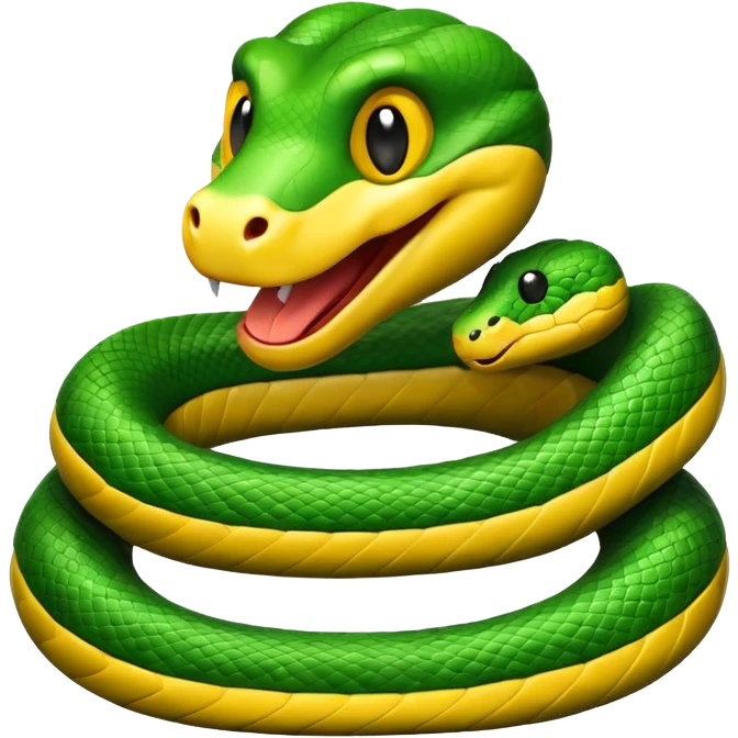 Happy snake emoji