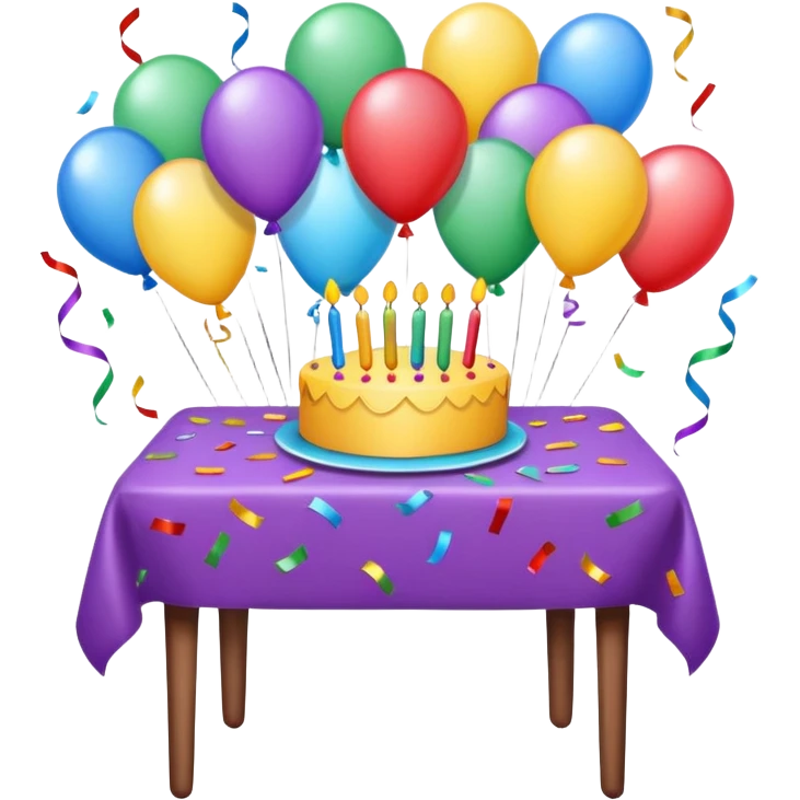 birthday table emoji