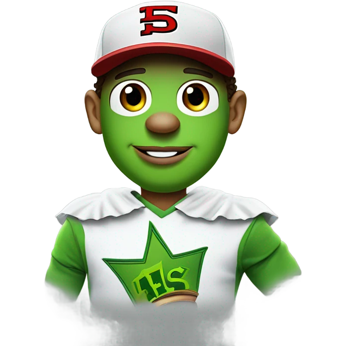 Patrick Mahomes as Kermit the frog emoji