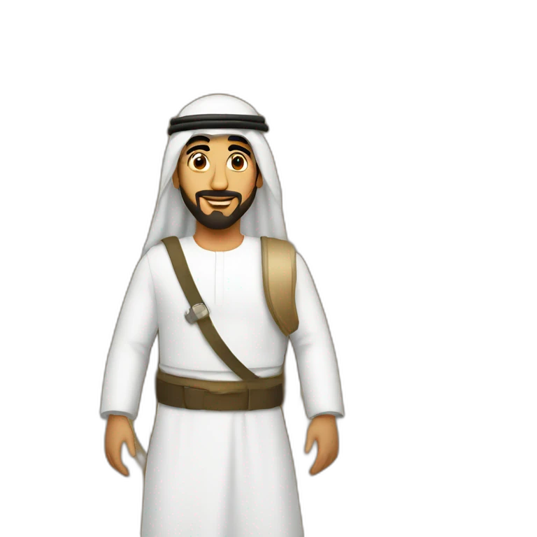 Arab with bombe emoji