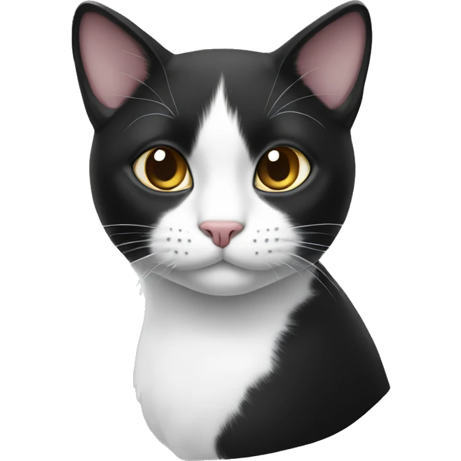 black and white cat emoji