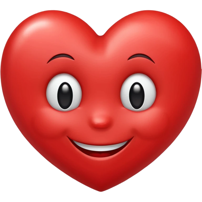 red heart with a happy face emoji