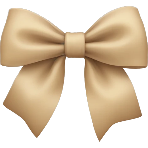 Beige bow  emoji