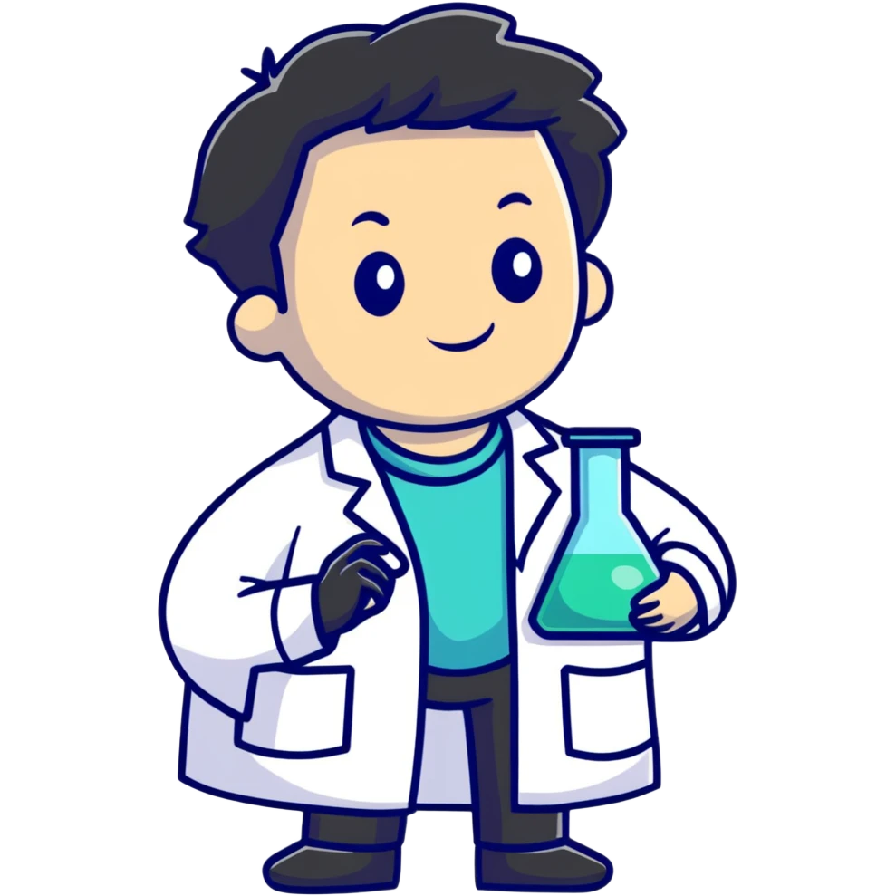 scientist in a laboratory coat emoji