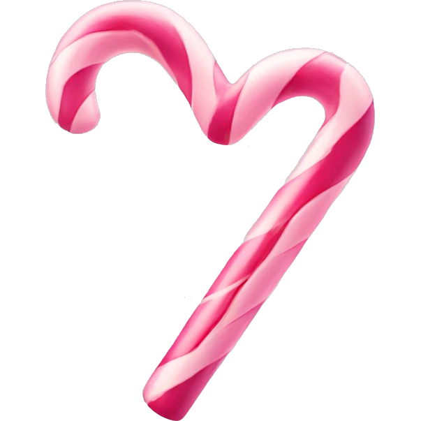 Pink Candy cane heart shaped emoji