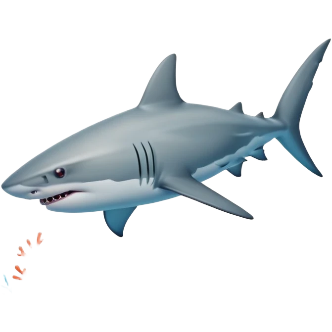 Shark swimming in reef emoji