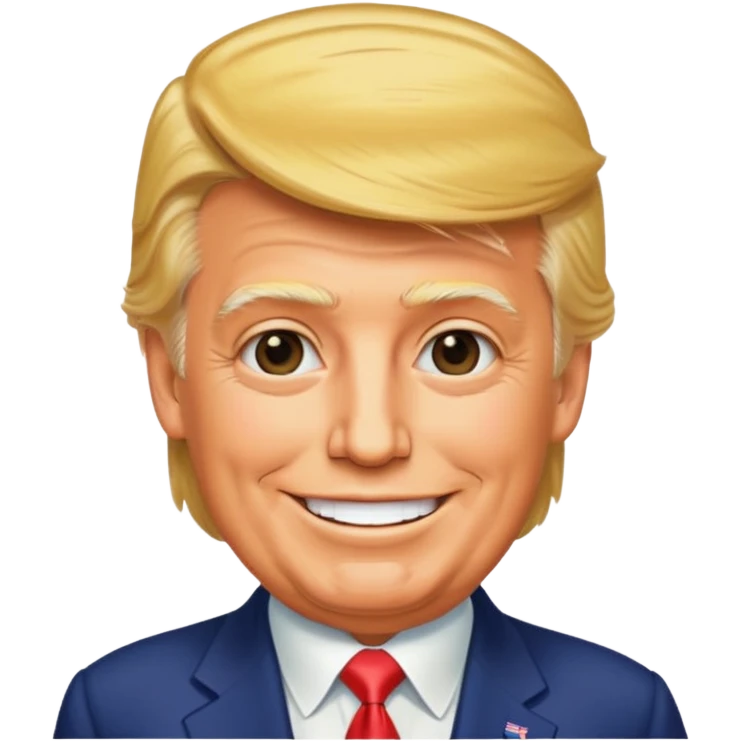 trump as a retro sticker emoji