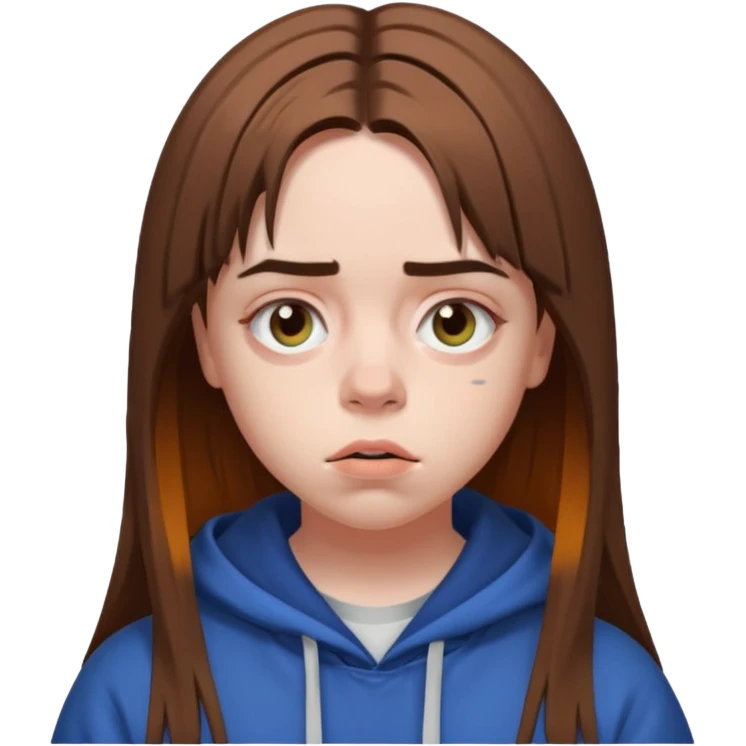Billie Eilish just face  emoji