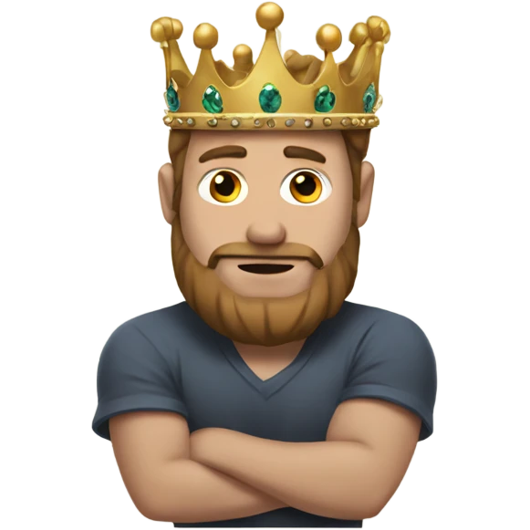 Me with a crown that has a rock on it  emoji