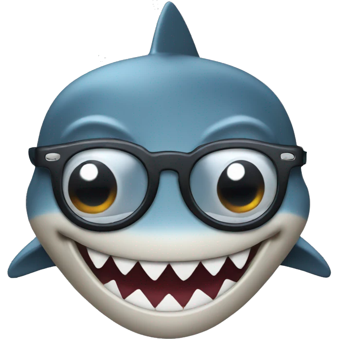 Shark with glasses emoji