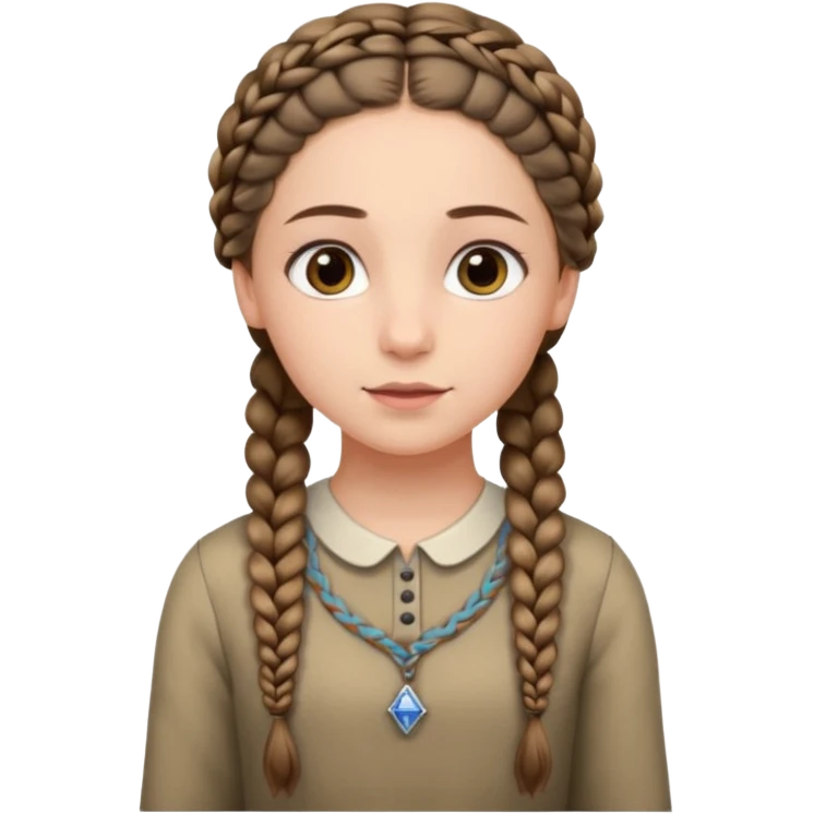 young modest jewish girl braids no headband emoji