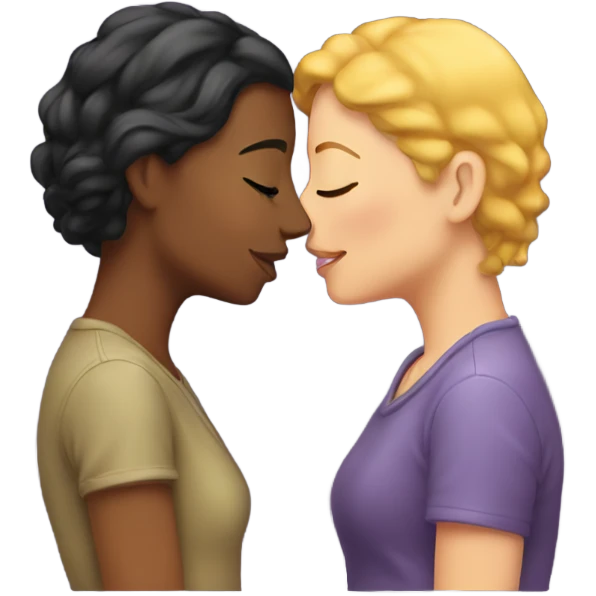 Lesbian couples kissing emoji