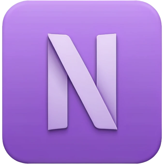 Netflix aesthetic "N" logo in pastel purple emoji