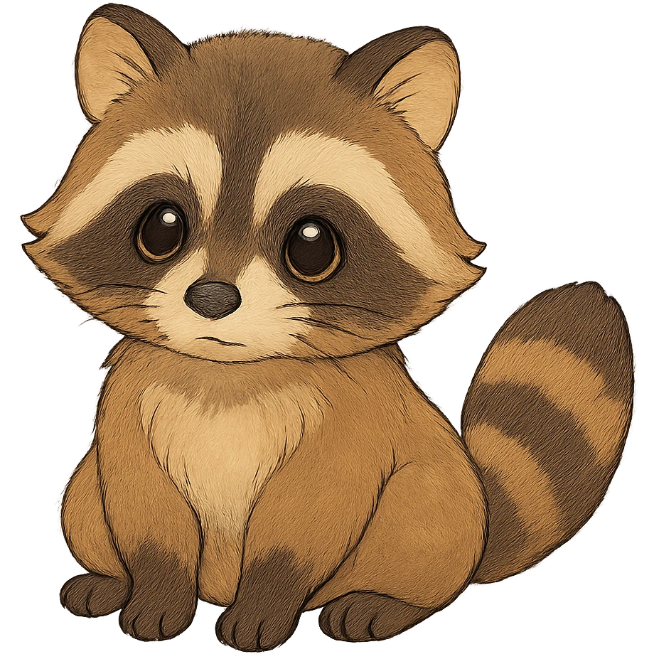 cute baby raccoon  emoji