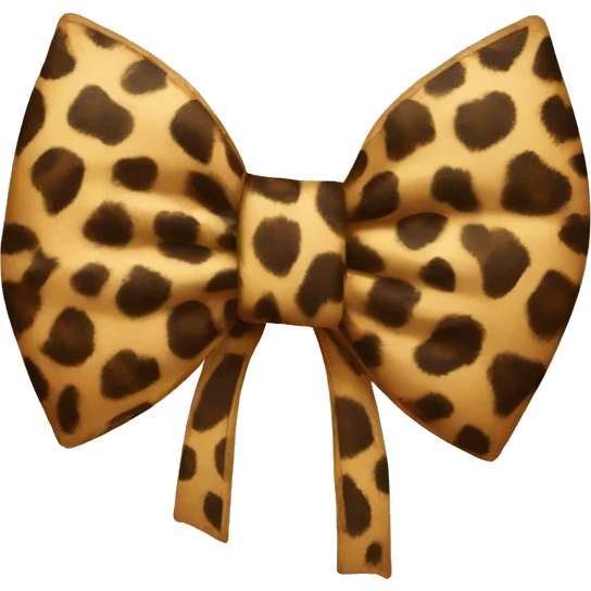 Leopard bow emoji