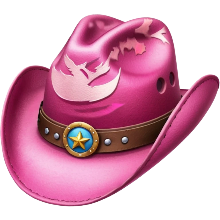 Pink cowboy hat emoji