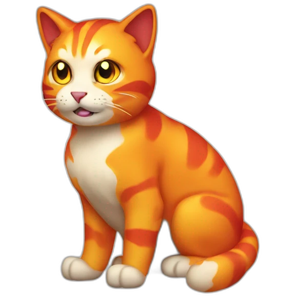Fire cat emoji