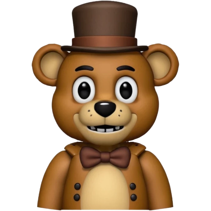 Freddy Fazbear (small hat) from Five Nights At Freddy's Movie emoji