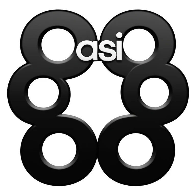 the original Oasis band logo, bold sans-serif lowercase letters, black and white, black background emoji