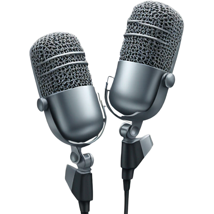 2 microphones emoji