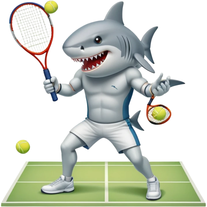 White shark tennisplayer emoji