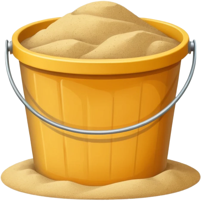 A bucket of sand emoji