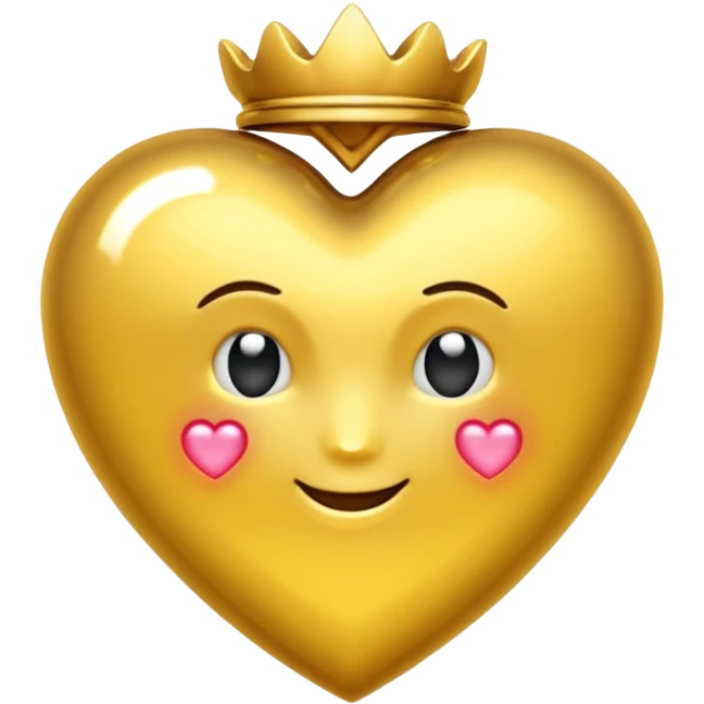 Bijoux Coeur doré rayon lumineux emoji