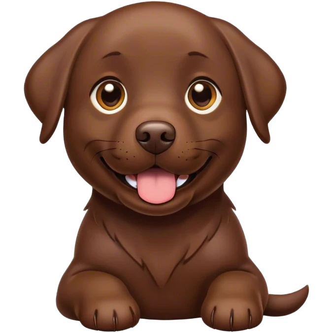 Chocolate Labrador  emoji