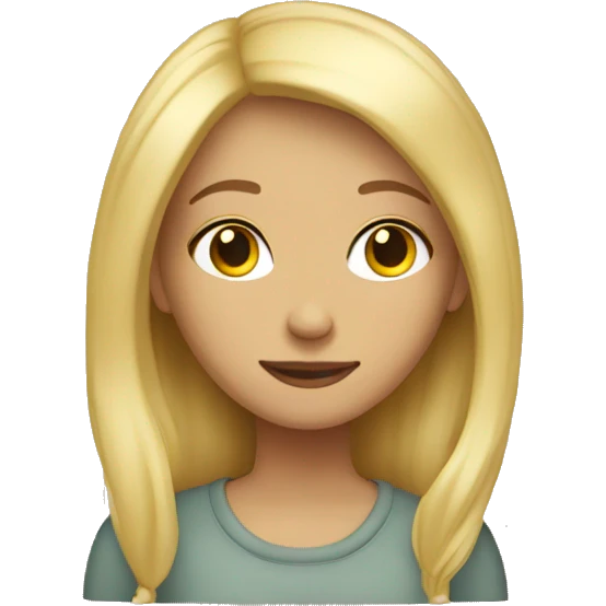 Blonde girl cozy  emoji
