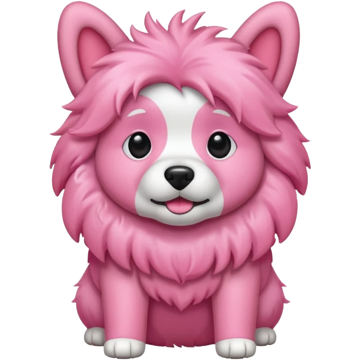 Pink dog emoji