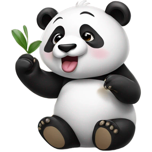 Panda blowing a kiss emoji