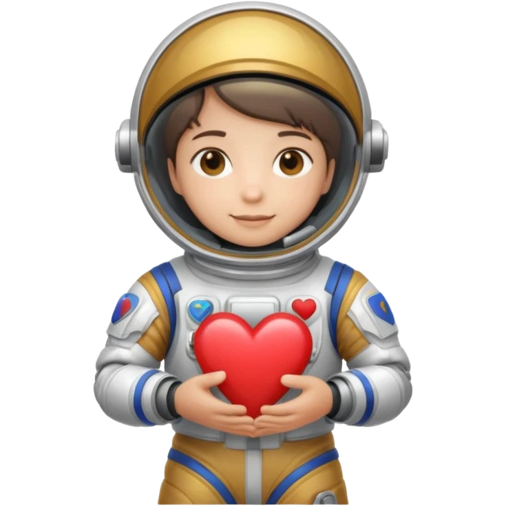 Base emoji / inspiration: 🚀‍🧑‍❤️
Style: Glossy, high-contrast, soft highlights, subtle bevel, vibrant but flat colors, emoji-like proportions.
Output: square composition, simple silhouette, clear face and expression, no text, transparent background preferred. emoji