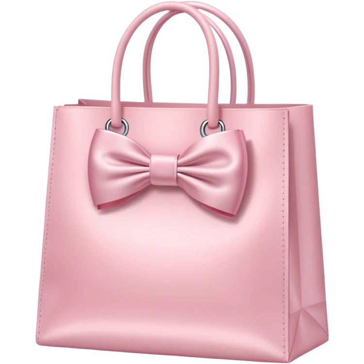 light pink shopping bag with bow emoji | AI Emoji Generator emoji