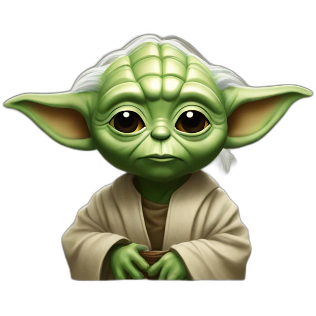 Yoda buvant une biè emoji