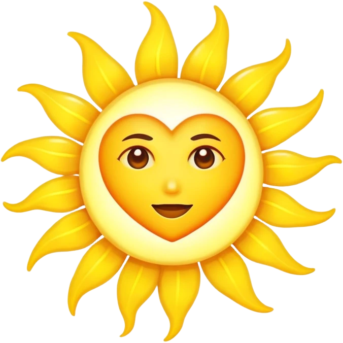 Heart sun  emoji