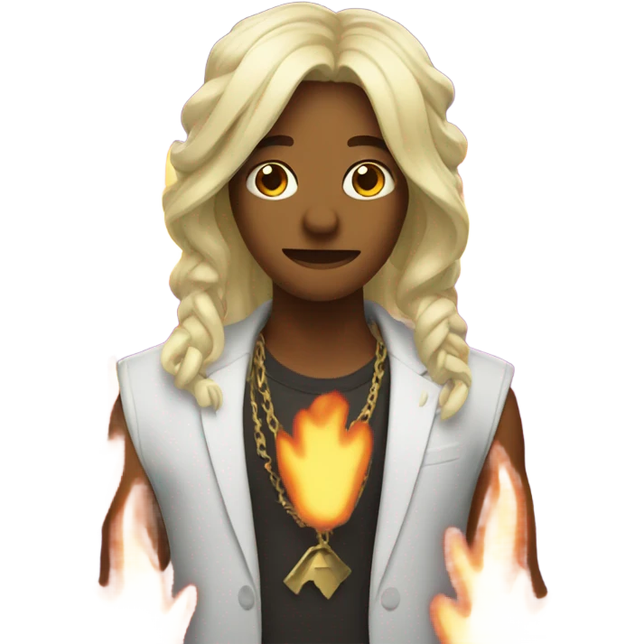 🤘 with fire emoji