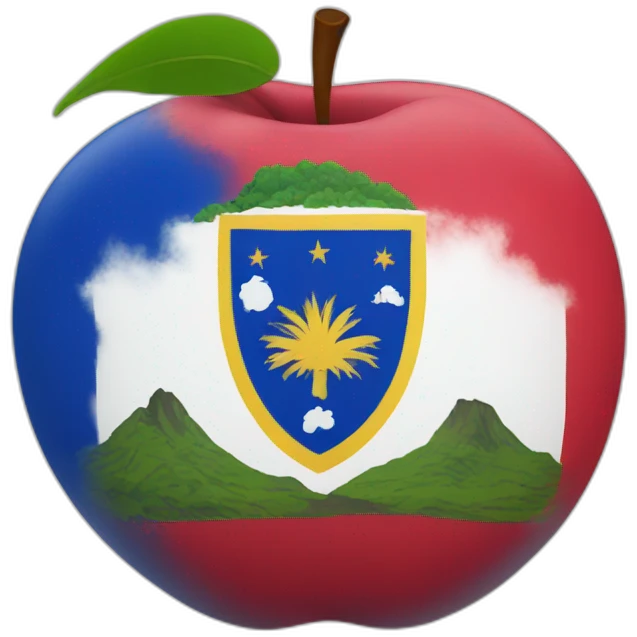 Azores island flag like apple emoji emoji