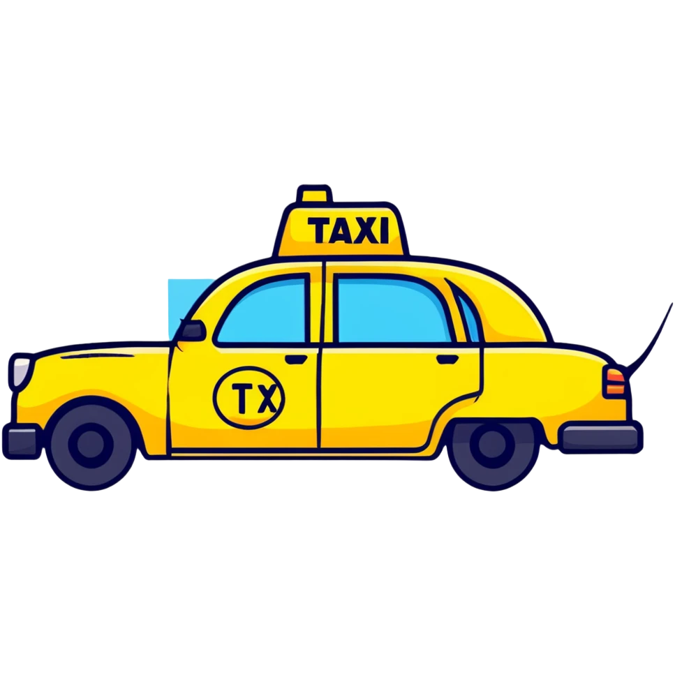 yellow taxi cab emoji