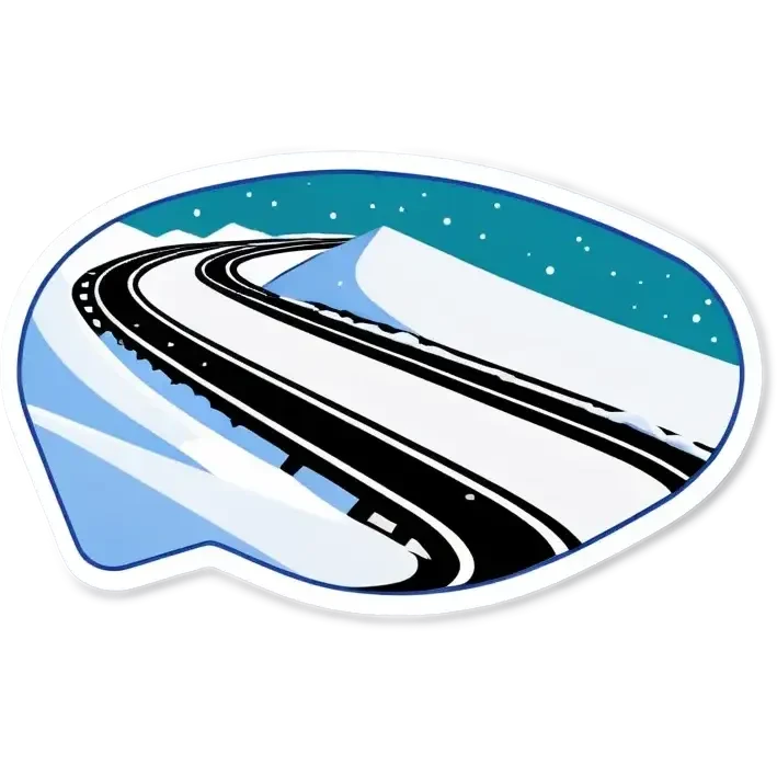 Kreis Racetrack with snow in winter emoji
