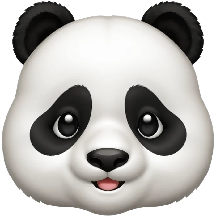cute panda emoji with a cool expression, flat digital style, isolated on white background, emoji icon style emoji
