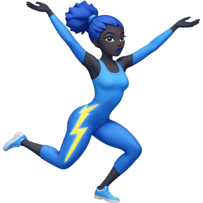 electric bending black woman emoji