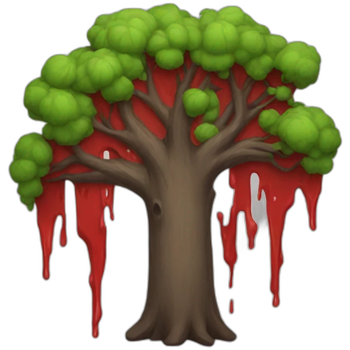 bloody tree emoji