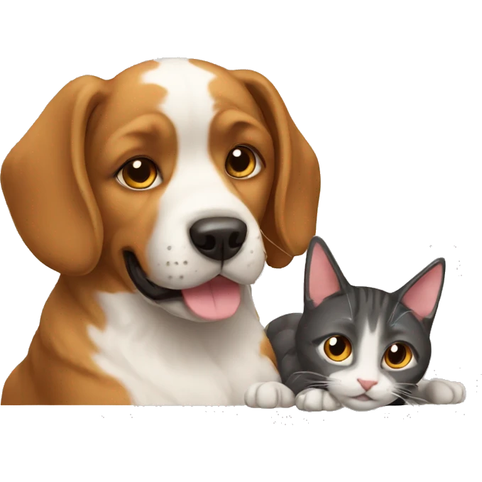 dog with a cat emoji