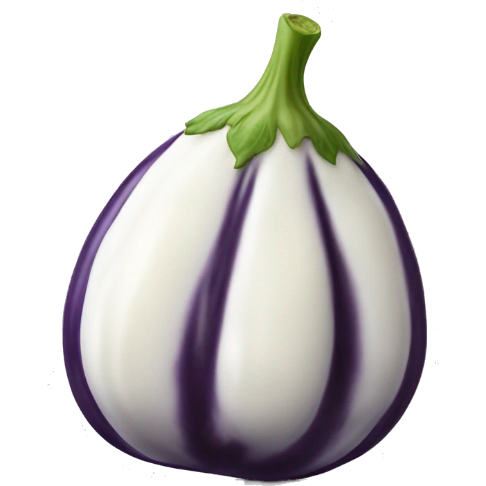Eggplant with veins shooting white sauce from bottom emoji