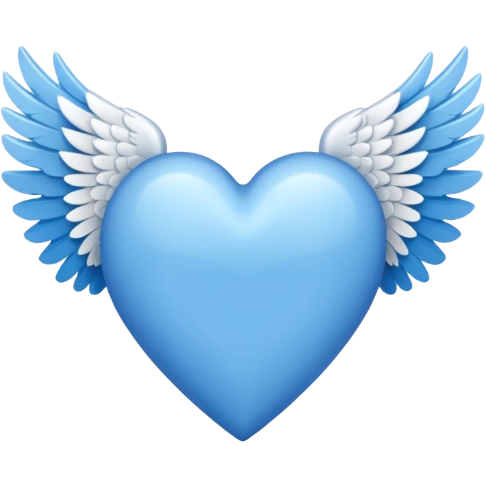 blue heart with white wings emoji