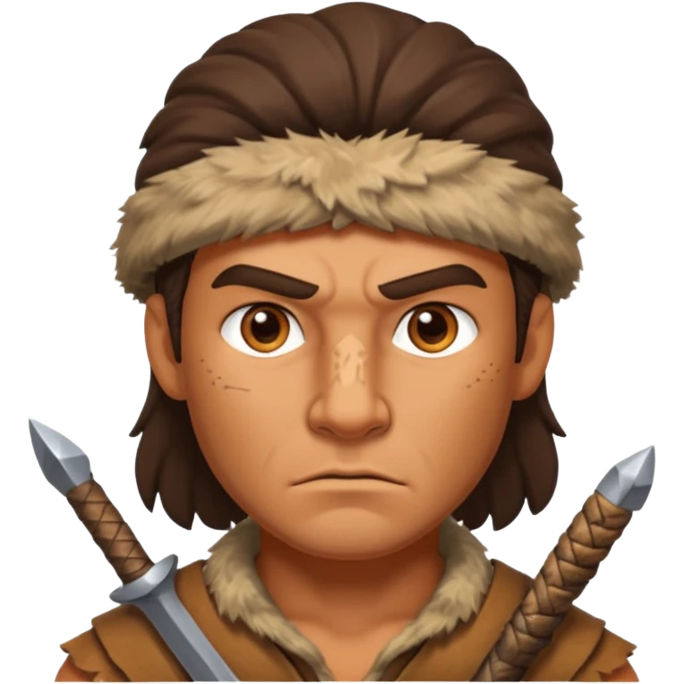 stone age hunter face emoji
