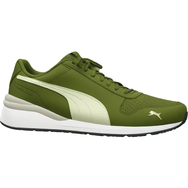 Olive green puma running shoe emoji